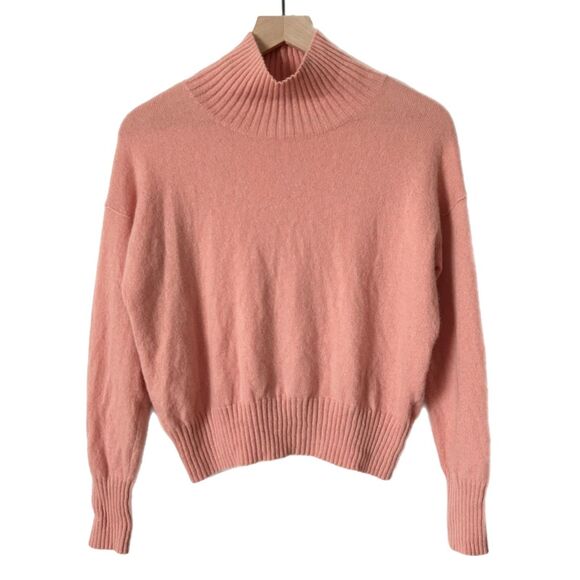 Free People Poppy Cashmere Turtleneck Sweater in Coral Size XS - Picture 1 of 4